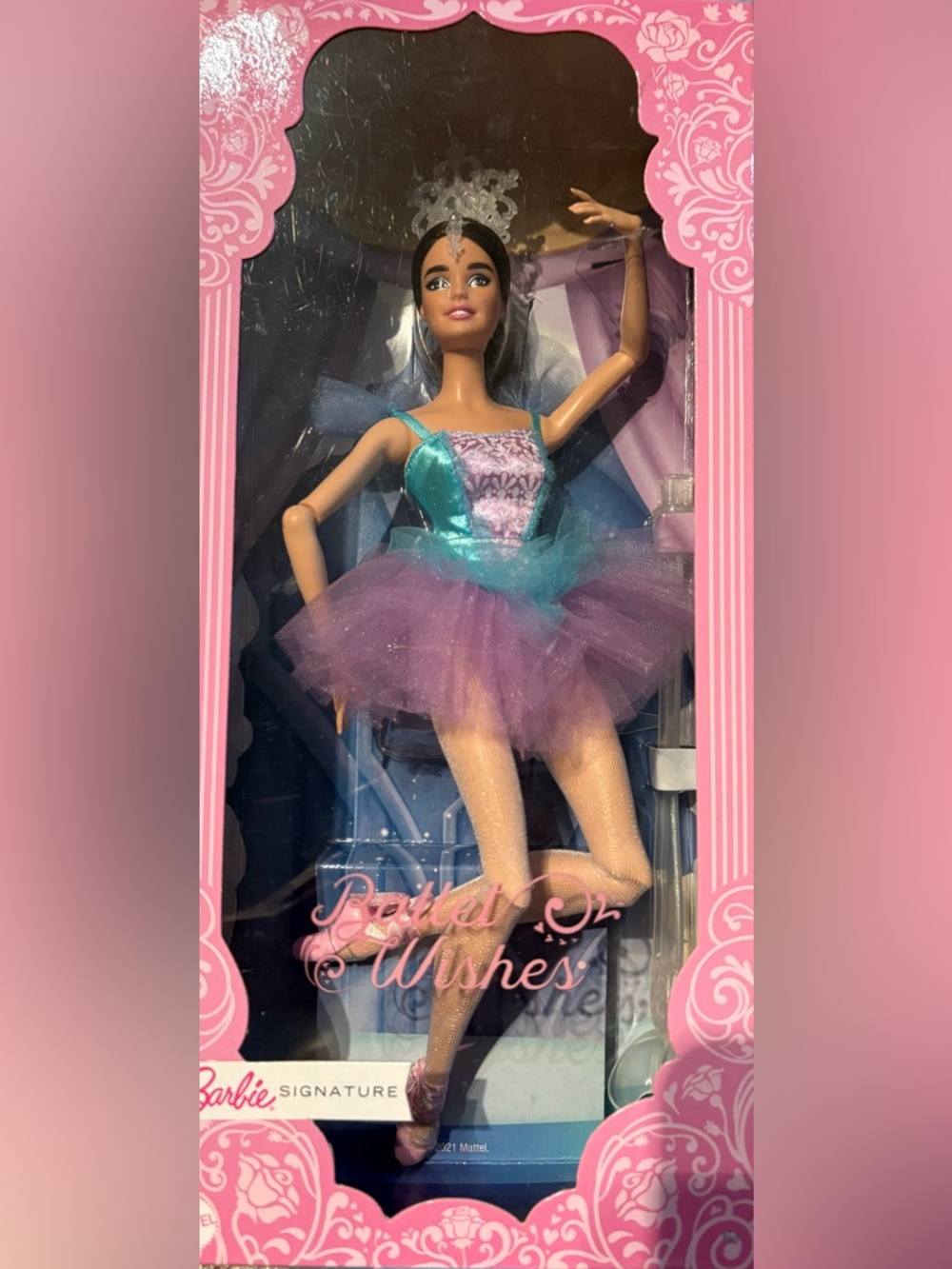 Barbie Pink Ballet Wishes Backing Card